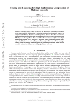 Scaling and Balancing for High-Performance Computation of Optimal Controls