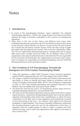 1 Introduction 2 the Evolution of UN Peacekeeping