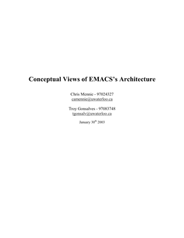 Conceptual Views of EMACS's Architecture