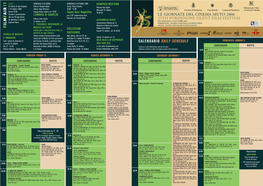 Calendario Daily Schedule Le Giornate Del Cinema Muto