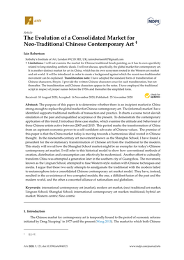 The Evolution of a Consolidated Market for Neo-Traditional