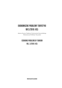 Ekonomiczne Problemy Turystyki Nr 3/2018 (43)