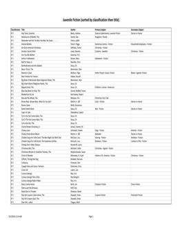 Juvenile Fiction (Sorted by Classification Then Title)