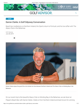 Darren Clarke: a Golf Odyssey Conversation | Golf Advisor