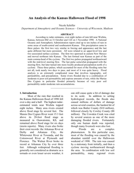 An Analysis of the Kansas Halloween Flood of 1998