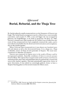 Burial, Reburial, and the Thuja Tree