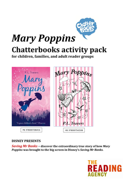 Mary Poppins Chatterbooks Activity Pack for Children, Families, and Adult Reader Groups