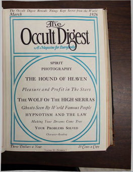 Occult Digest V2 N3 Mar 1926