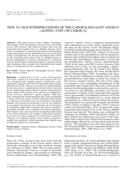 New Vs. Old Interpretations of the Caporalino-Sant’Angelo “Alpine” Unit (Ne Corsica) 129