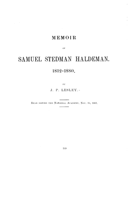 Samuel Stedman Haldeman