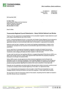 Proposed Pre-Approval Framework for Over-Dimension Agricultural Vehicle Movements AUTHOR Principal Engineer - Transport Planning (David Hood)