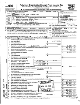 Return of Organization Exempt from Income