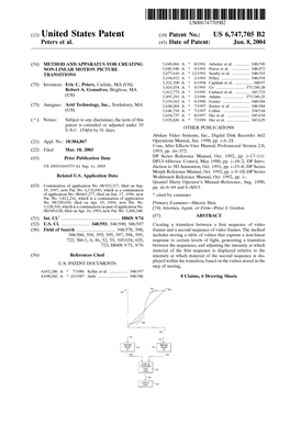 (12) United States Patent (10) Patent No.: US 6,747,705 B2 Peters Et Al