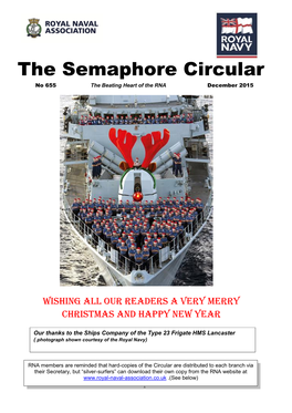 The Semaphore Circular No 655 the Beating Heart of the RNA December 2015