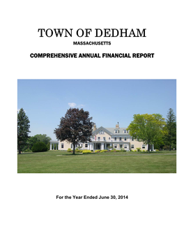 Dedham CAFR FY2014