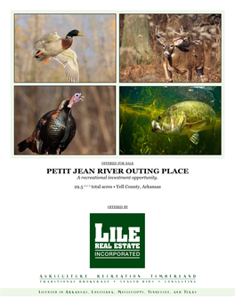 Petit Jean River Outing Place a Recreational Investment Opportunity