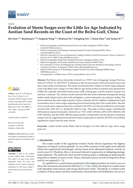 Evolution of Storm Surges Over the Little Ice Age Indicated by Aeolian Sand Records on the Coast of the Beibu Gulf, China