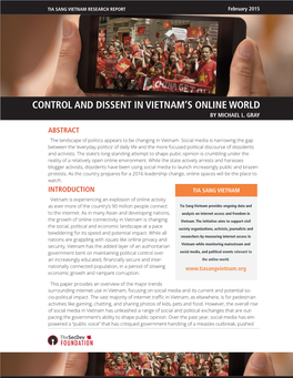 Control and Dissent in Vietnam's Online World