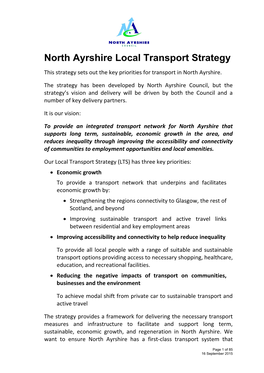 Local Transport Strategy 2015