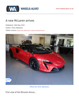 A New Mclaren Arrives