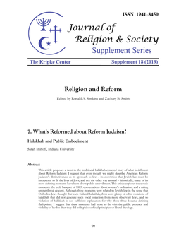 Religion and Reform