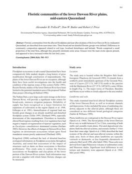 Floristic Communities of the Lower Dawson River Plains, Mid-Eastern Queensland