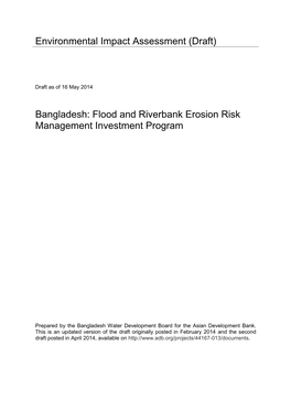 Flood and Riverbank Erosion Risk Management Investment Program