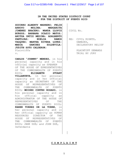 Case 3:17-Cv-02385-FAB Document 1 Filed 12/29/17 Page 1 of 107
