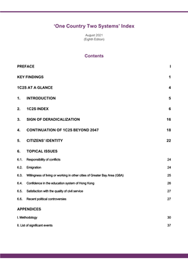 'One Country Two Systems' Index