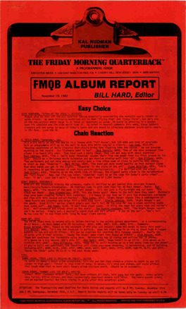 Fiviqb Album Report