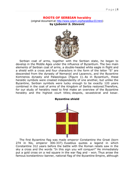 ROOTS of SERBIAN Heraldry (Original Document At: by Ljubomir S