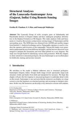 Structural Analyses of the Lunavada–Santrampur Area (Gujarat, India) Using Remote Sensing Images