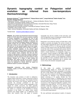 Dynamic Topography Control on Patagonian Relief Evolution As Inferred from Low-Temperature Thermochronology