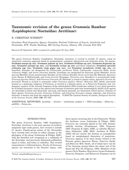 Taxonomic Revision of the Genus Grammia Rambur (Lepidoptera