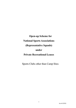 Representative Squads) Under Private Recreational Leases