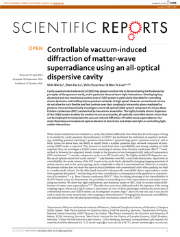 Controllable Vacuum-Induced Diffraction of Matter-Wave