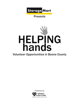 Presents Volunteer Opportunities in Boone County