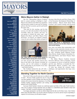 To View the Fall 2015 Newsletter