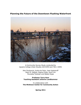 Planning the Future of the Downtown Flushing Waterfront