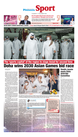 Doha Wins 2030 Asian Games Bid Race
