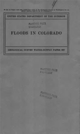 Floods in Colorado