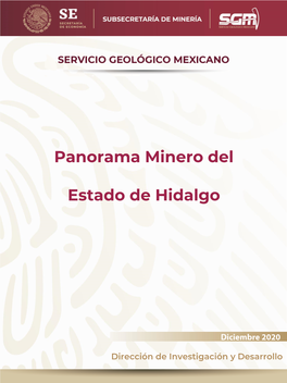 Panorama Minero Del Estado De Hidalgo PRESENTACIÓN