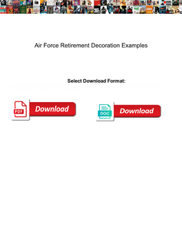 Air Force Retirement Decoration Examples