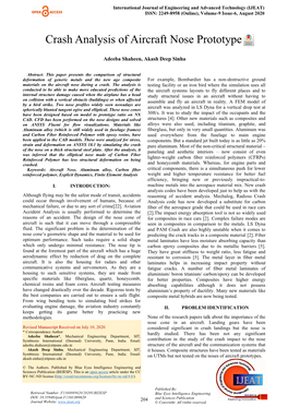 Crash Analysis of Aircraft Nose Prototype