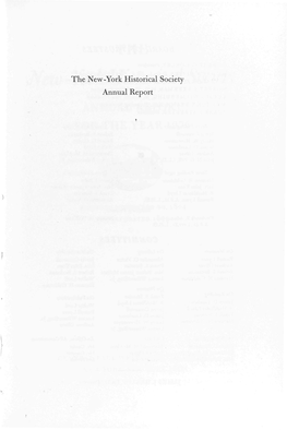 The New-York Historical Society Annual Report BOARD of TRUSTEES