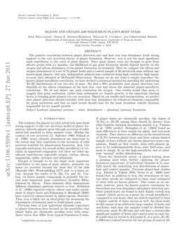 SILICON and OXYGEN ABUNDANCES in PLANET-HOST STARS Erik Brugamyer1, Sarah E