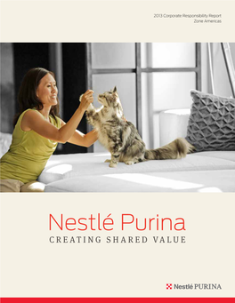 Nestlé Purina Creating Shared Value Letter from the CEO