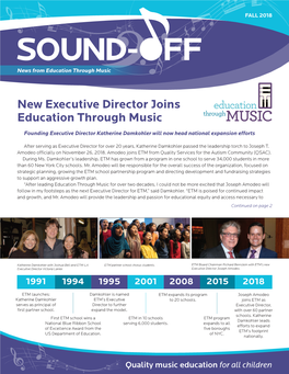 New Executive Director Joins Education Through Music
