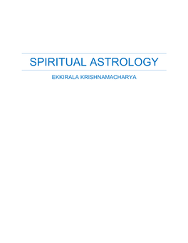 Spiritual Astrology