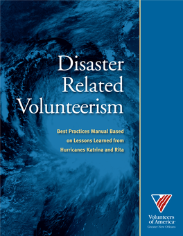 Disaster Volunteerism Best Practices